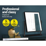 LED Makeup Mirror Tabletop Vanity Black