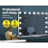 Makeup Mirror 58X46cm Hollywood with Light Vanity Dimmable Wall 15 LED