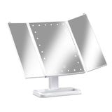 Makeup Mirror with 24 LED light Tri-fold Dimmable