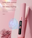 Portable Two-in-One Wireless Hair Straightener and Curler