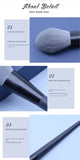 12-Piece Professional Makeup Brush Set with Cosmetic Bag