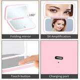 Foldable Lighted Vanity Mirror