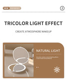 Portable LED Makeup Mirror with Tricolor Lights